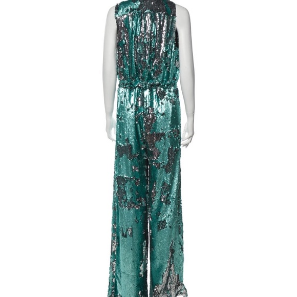 Caroline Ritzler (Paris) Green Metallic Jumpsuit - Picture 8 of 8
